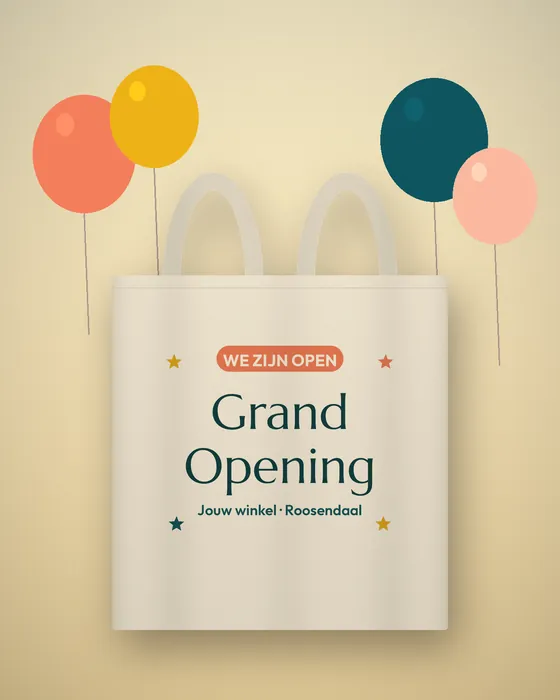 Tas voor een winkelopening